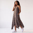 Black Floral Midi Dress with Purple Velvet Belt | Size M | Pre-Loved-1