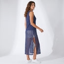 Foschini Blue Lace Side-Slit Top | Size 8 | Pre-Loved-2