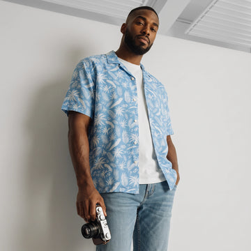 Woolworths Blue & White Printed Summer Shirt | Size XL
