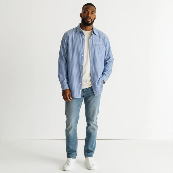 H&M Beige Linen-Feel Regular-Fit Shirt | Size L