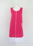 Pink & White 100% Linen Dress | Sizes XS & XL | Brand New-1