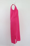 Pink 100% Linen Midi Dress | Size XS | Brand New-2