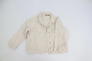 Esmara White Denim Engraved Silver Button Jacket – L-1