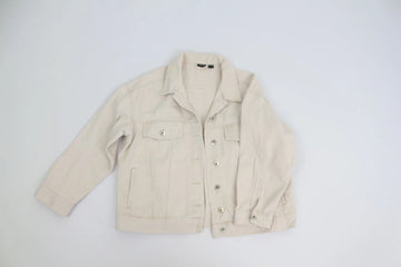 Esmara White Denim Engraved Silver Button Jacket – L