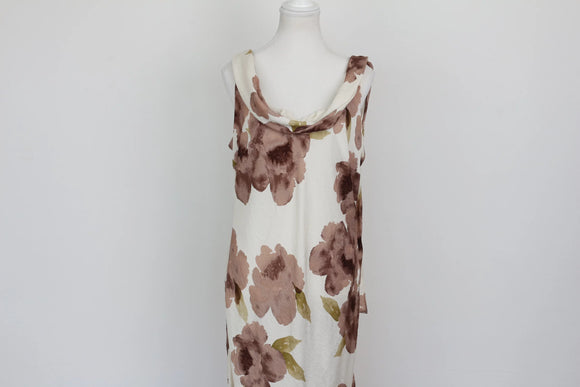 Stone Floral Strappy Maxi Dress – Size XL | Brand new