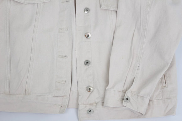 Esmara White Denim Engraved Silver Button Jacket – L
