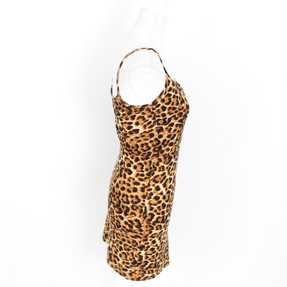 Philosophy Leopard Print Bodycon Mini Dress | Size M | Pre-Loved
