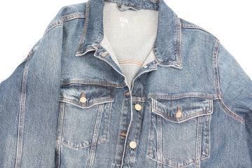C&A Medium Blue Denim Rose Gold Button Jacket – XL - 0