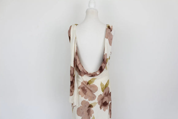 Stone Floral Strappy Maxi Dress – Size XL | Brand new