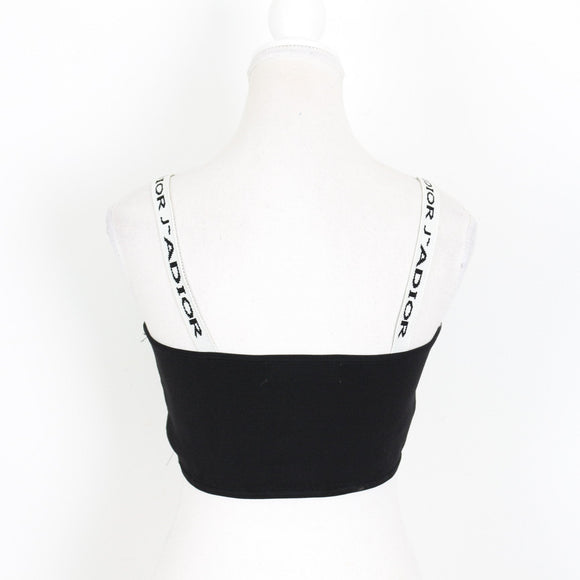 Christian Dior J'Adior Black Knit Bralette – Logo Straps | Size M | Pre-Loved