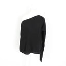 Boohoo Black One-Shoulder Open-Knit Jumper | Size S/M | Pre-Loved-1
