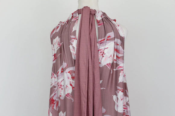 Purple & Pink Floral Halterneck Maxi Dress – Size S | Brand new