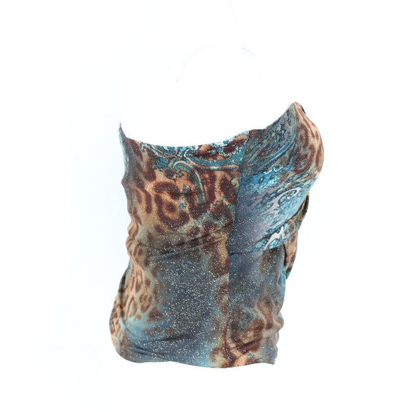 Party 21 Leopard Print Strapless Top – Sweetheart Neckline | Size S | Pre-Loved