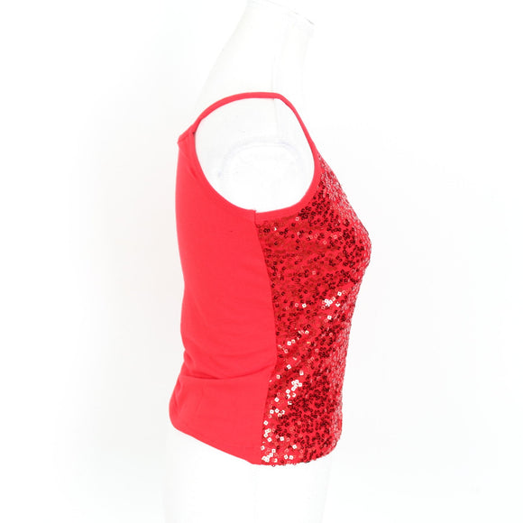 Red Sequin Strappy Cami Top | Size S | Brand New