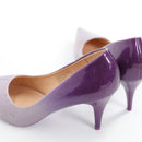 Purple Ombre Glitter Pointed-Toe Heels - Size 6-3