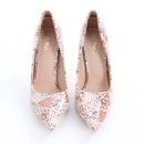 Plum Pink Floral Pointed-Toe Heels - Size 7-5
