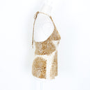 Snake Print Halterneck Top – Crystal Snake Brooch | Size S | Pre-Loved-3