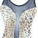Party 21 Leopard Print Bodycon Mini Dress – Mesh Neckline | Size S | Pre-Loved-2