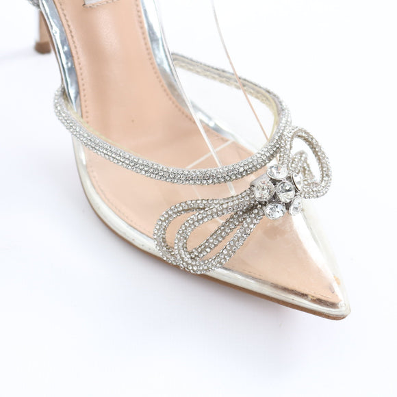 Steve Madden Valance Clear High Heels - Size 5
