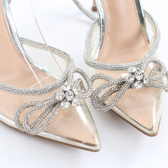 Steve Madden Valance Clear High Heels - Size 5