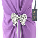 Only One Purple Mini Dress – Crystal Bow Detail | Size S | Brand New-2