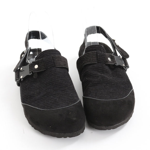 Kelso Black Corduroy Clogs - Size 6