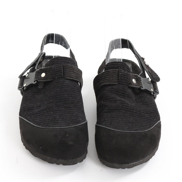 Kelso Black Corduroy Clogs - Size 6