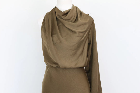 Green Asymmetric One-Sleeve Maxi Dress – Size S | Brand new