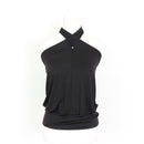 Monsoon Black Halter Neck Top - Size L-1