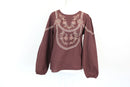 Paramount Brown Long-Sleeved Embroidered Shirt – S-1