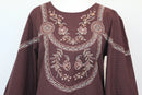 Paramount Brown Long-Sleeved Embroidered Shirt – S-2