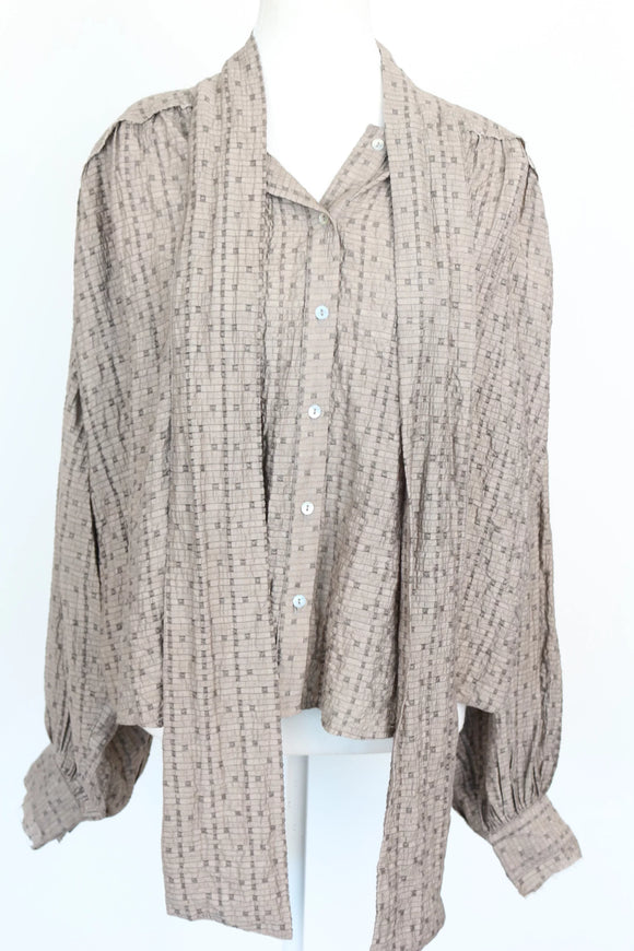 Paramount Grey Stone Textured Long-Sleeved Shirt – XL