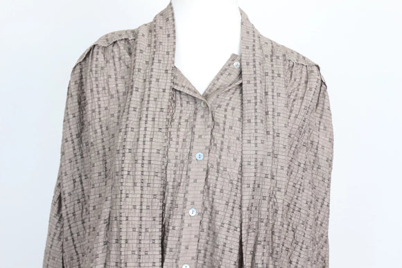 Paramount Grey Stone Textured Long-Sleeved Shirt – XL
