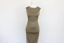 Green Ruched Backless Maxi Dress – Size S | Brand new-1