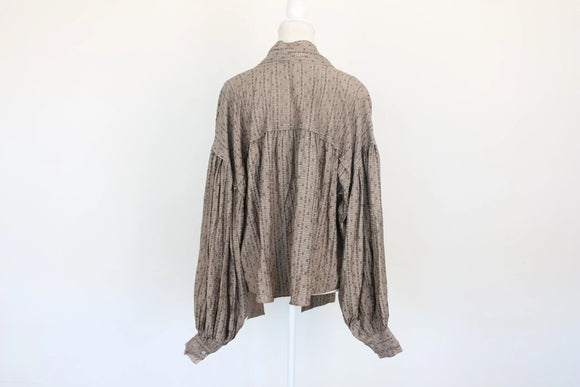 Paramount Grey Stone Textured Long-Sleeved Shirt – XL