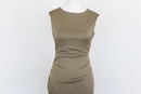 Green Ruched Backless Maxi Dress – Size S | Brand new-3