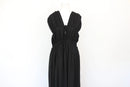 Black Cinched-Waist A-Line Maxi Dress | Brand new-1