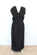Black Cinched-Waist A-Line Maxi Dress | Brand new-2