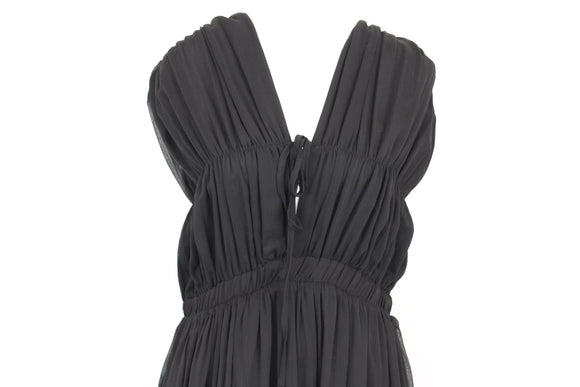 Black Cinched-Waist A-Line Maxi Dress | Brand new