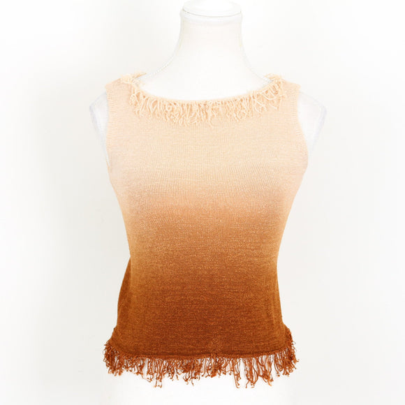 Brown Ombré Knit Blouse - Size S