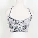 XOXO Black and White Cropped Blouse - Size S-1