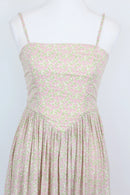 Pink & Green Floral Strappy A-Line Maxi Dress – Size S | Brand new-4