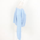 Missguided Baby Blue Wide Neck Jersey - Size M-2