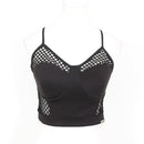 Sissy Boy Black Mesh Corset Top - Size M (Small Fit)-1