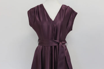 Purple Satin Evening Gown | Brand new | NO BELT - 0