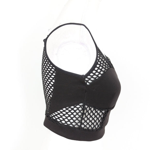 Sissy Boy Black Mesh Corset Top - Size M (Small Fit)