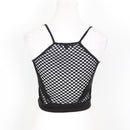 Sissy Boy Black Mesh Corset Top - Size M (Small Fit)-4