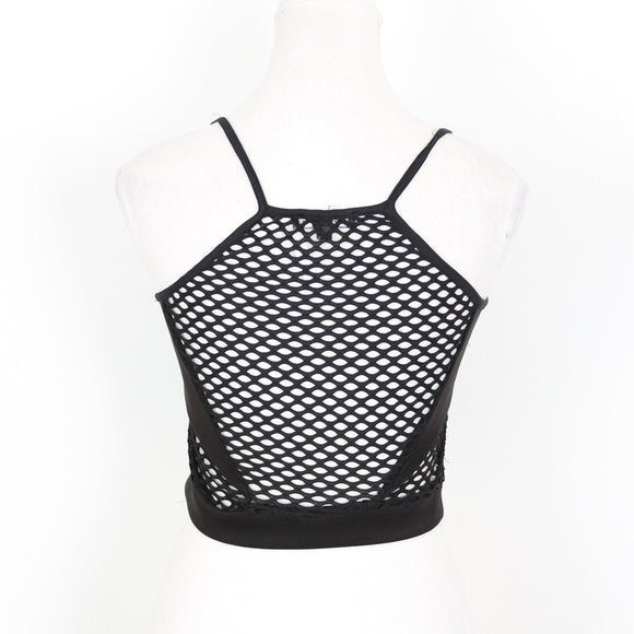 Sissy Boy Black Mesh Corset Top - Size M (Small Fit)
