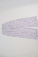 Purple Checkered Drawstring Pants – S-1