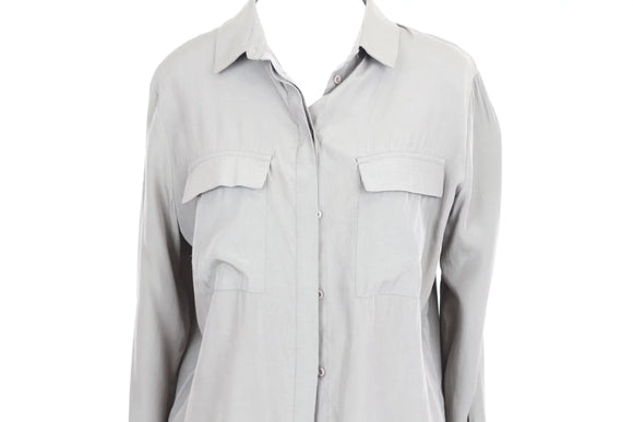 Olive Green Long Sleeve Shirt – Size 12 | Thrift Finds